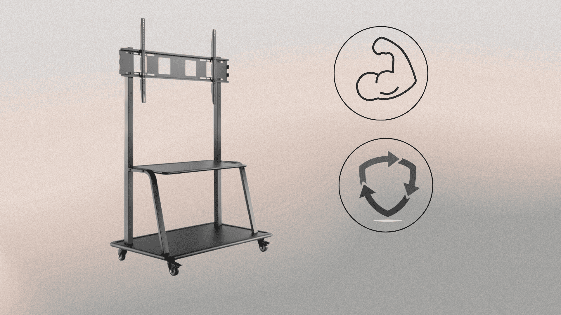 Trolley Floor Stand for Interactive Flat Panel